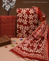 Exclusive Hand Block Cotton Suit With Cotton Dupatta